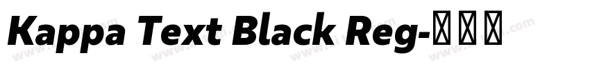 Kappa Text Black Reg字体转换